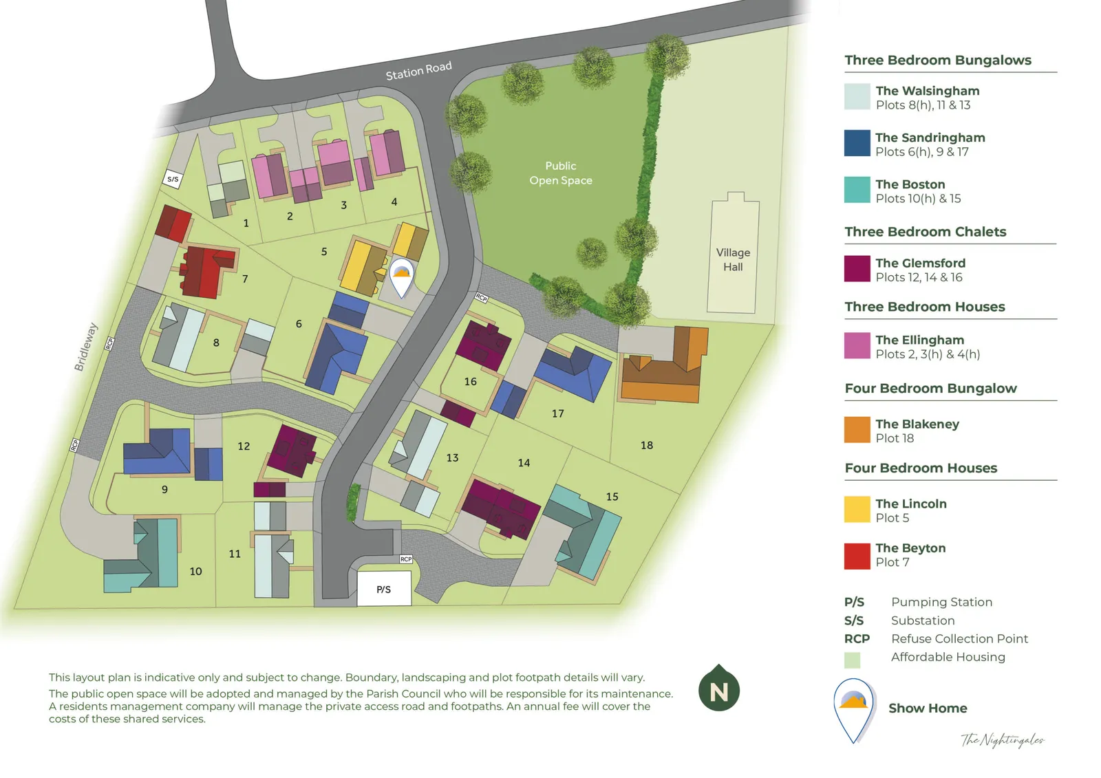 Site Plan for The Nightingales